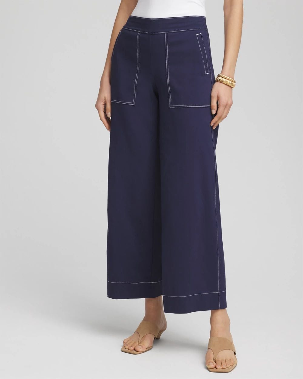 Petite Brigitte™ Utility Wide-Leg Cropped Pants | Chico's